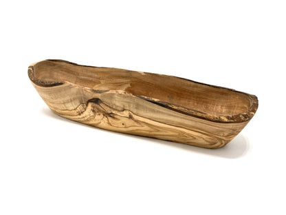 Brotschale aus Olivenholz 25-34 cm rustikaler Rand