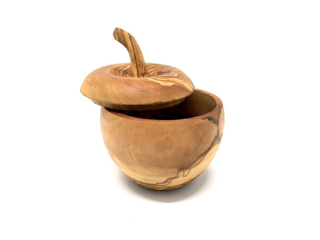 Utensiliendose aus Olivenholz mit Griff – Naturdesign für Ihre Küche